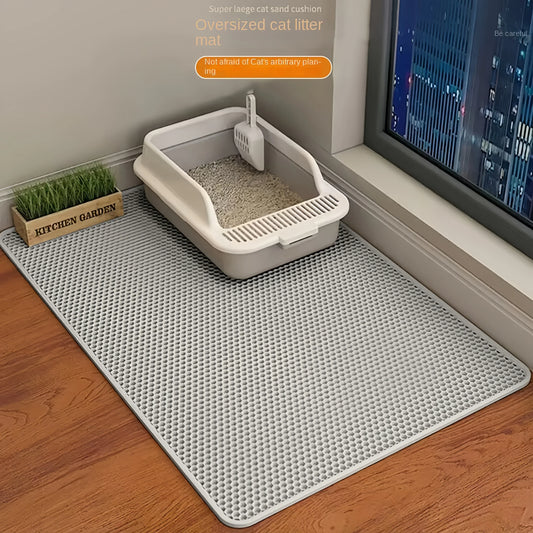 60X90CM Cat Litter Mat Waterproof Double Layer Pet Litter Box Mat Pet Toilet Cat Mat Nonslip Sand Cat Washable Mat Pet Clean